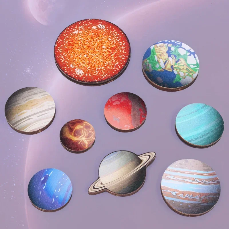 

Деревянная головоломка с солнечной системой, детская настольная игра для детей, подарки для мальчиков и девочек, обучающее обучение, 8 планет, деревянная головоломка с солнечной системой