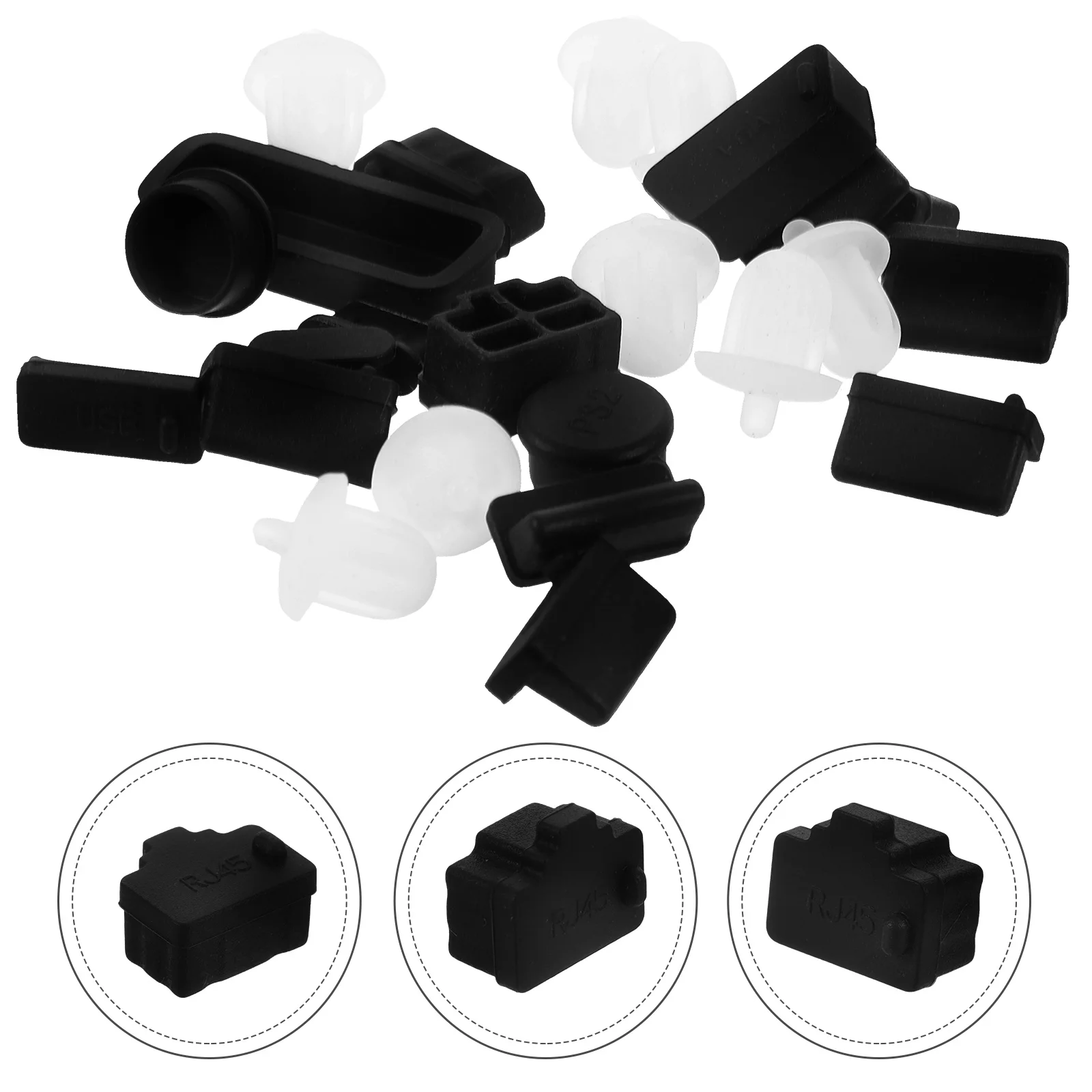 24 Pcs Motherboard Dust Plug Masks Stopper USB Plugs Type Computer Motherboards Anti Protector Cover