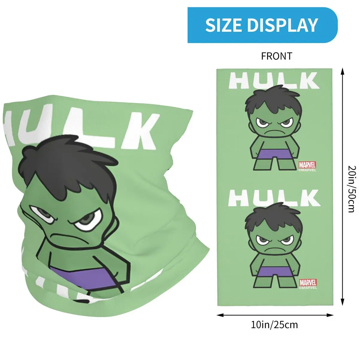 Hulk Mini Hulk Catoon Super Hero Bandana Bicycle Mask Hiking Camping Sun Protection Balaclava Custom Soft Warm Face Cover Mask