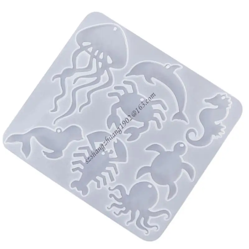 

Q6RB Resin Casting Mold Jewelry Making Supplies Ocean Themed DIY Pendant Molds