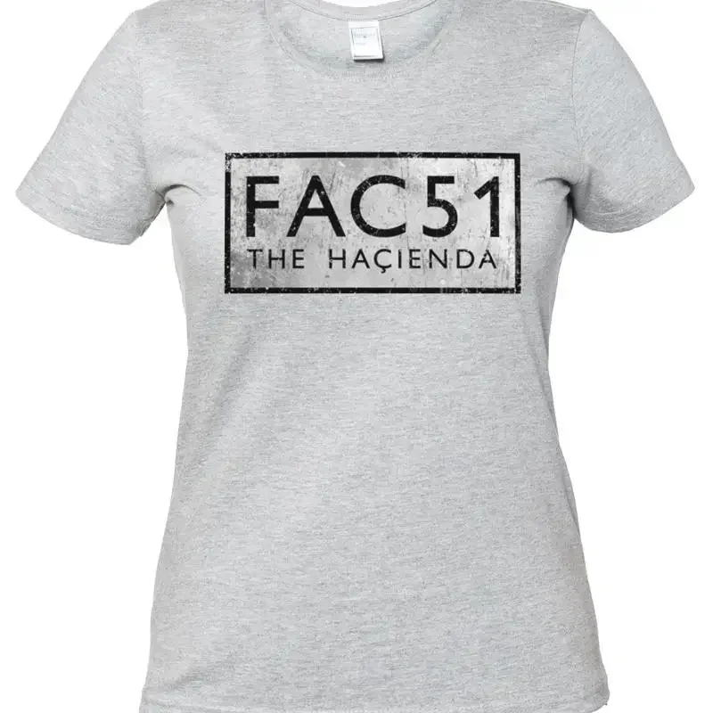 CAMISETA FAC 51 THE HACIENDA II PARA MUJER Fac51 Club Factory Records New Order T