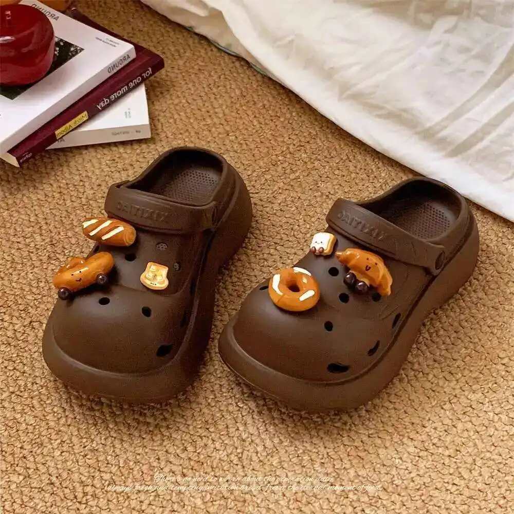 

Garden Shoes Cute Cartoon EVA Non Slip Sandals,Breathable High Sole Waterproof Clogs Slippers,Outdoor Summer Beach Wedge Women