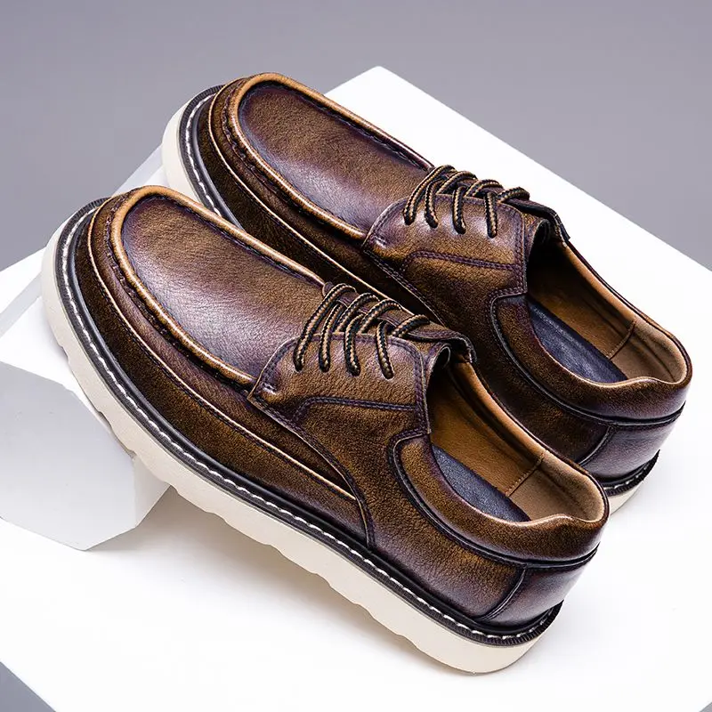 

Pure Cowhide Ruffian Handsome Men's 2025 New Small Genuine Leather Large Size Autumn Casual Shoes