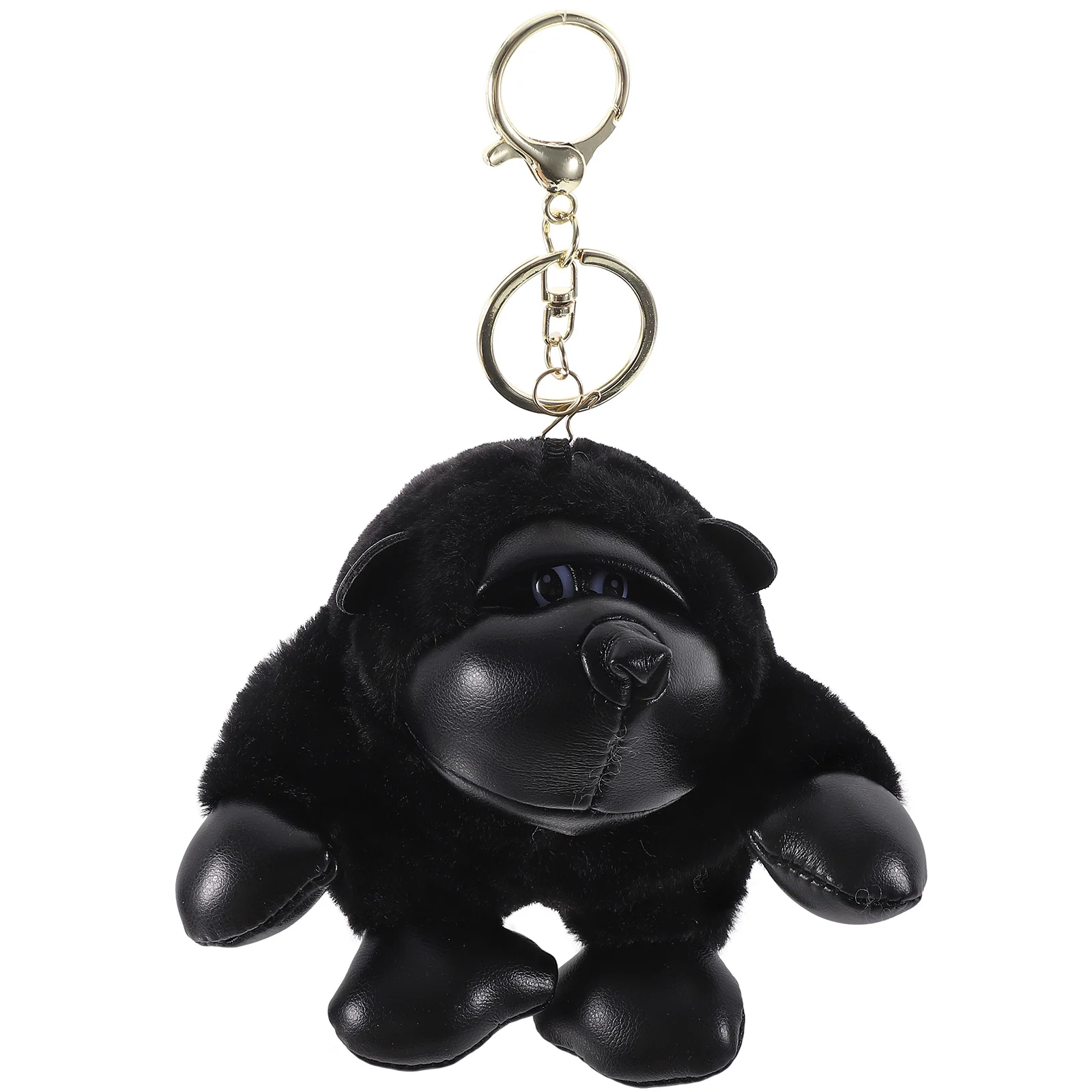 Cute Keychains for Backpacks Gorilla Plush Pendant Monkey (Black) 1pc Purse Decor Piggy Pp Cotton