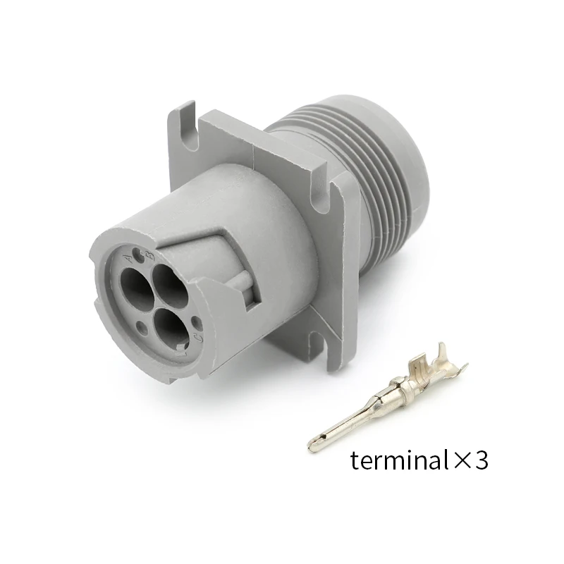 

HD10-3-96P Dechi type HD series 3-hole gray plastic case with flange male end automotive connector electrical cables connectors