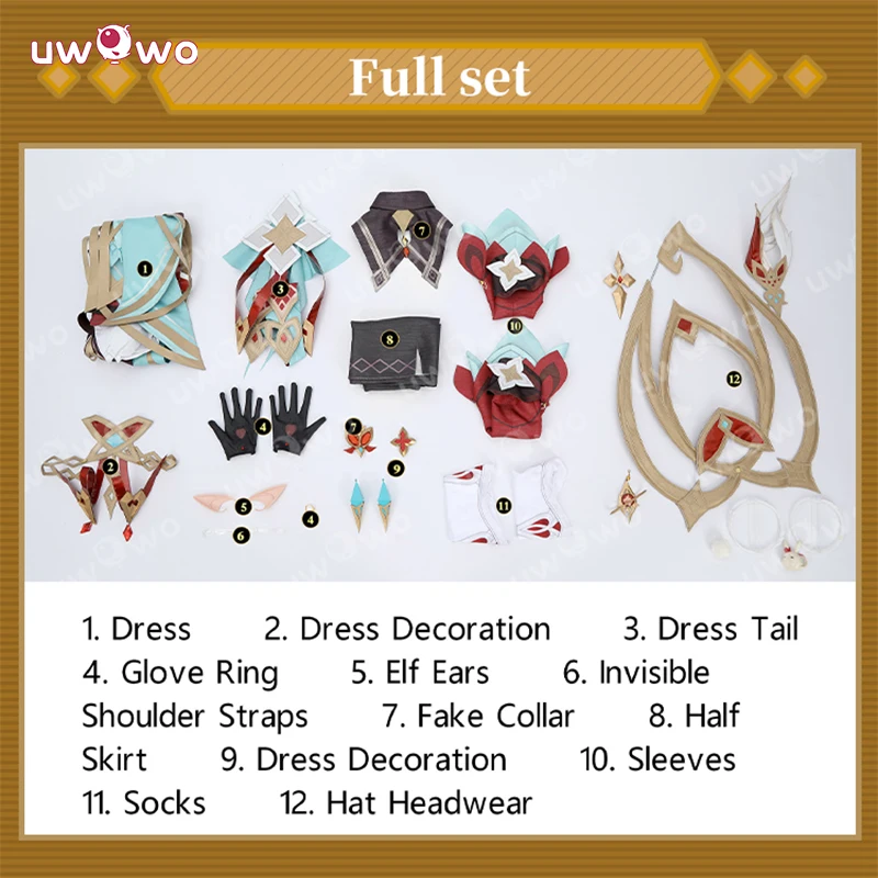 UWOWO أليس تأثيري كولاب سلسلة: لعبة جينشين تأثير أليس هيكسينزيركل الساحرة كلي الأم تأثيري حلي هالوين زي #6