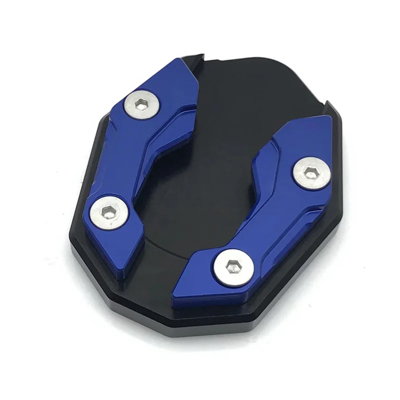 Motorcycle Kickstand Foot Side Stand Extension Pad Support Plate for YAMAHA XMAX300 NAMX155 MT15 2019-2021 Blue