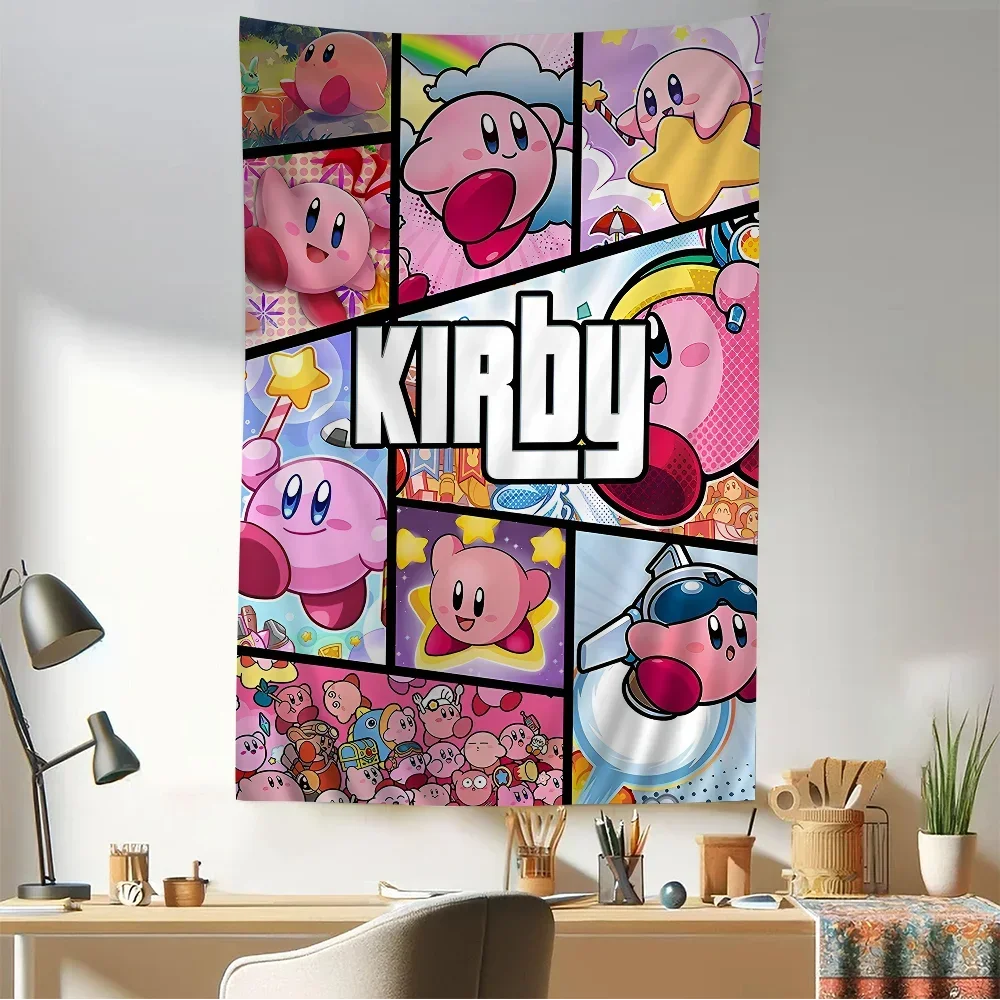 Cartoon Cute K-Kirby DIY Wall Tapestry for Living Room Home Dorm Decor Wall Art Decor