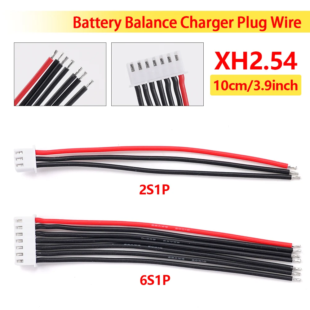 22Awg 2S/6S Battery Balance Charger Silicone Wire Extension Lead Jst-Xh Connector Adapter Plug for Rc Drone Toys 10Cm