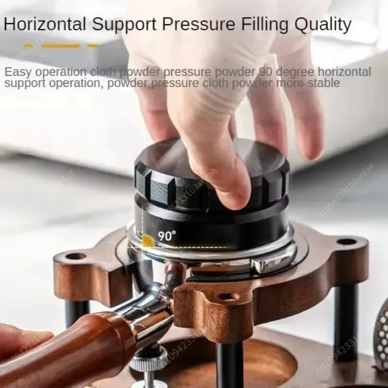 خشب متين سدادة قهوة حصيرة حامل Portafilter حامل قاعدة متعددة الوظائف اسبريسو تدك الرف باريستا ملحق 51/53/54/58 مللي متر