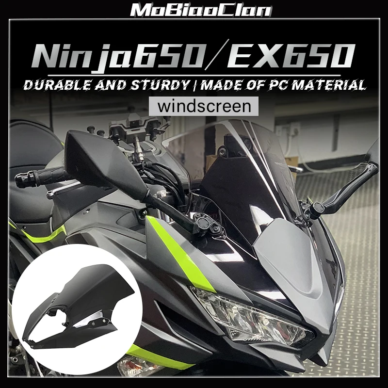 

Motorcycle windshield Screen WindScreen for Kawasaki Ninja 650 ninja650 NINJA 650 EX650 ER-6F ER6F 2020 2021 2022 2023 2024