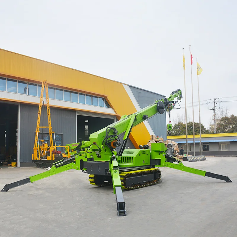 

Telescopic Mini Crawler Cranes Portable Spider Crane Hydraulic Ground Foldable Beta Small Mobile Electric Mini Spider Crane