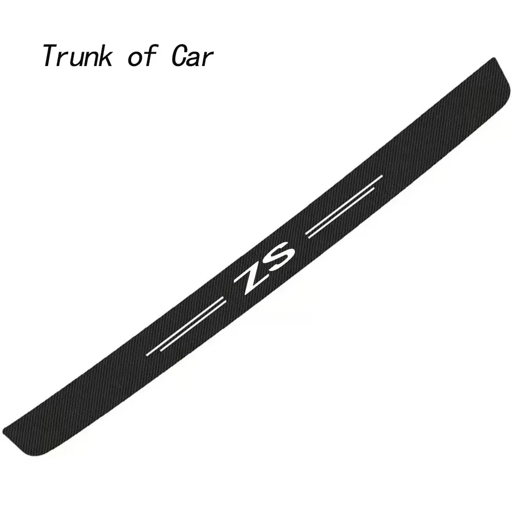 

1Pc Anti Scratch Car Cargo Door Sill Guard for MG ZS ZS EV EZS ZST PHEV Trophy Carbon Fiber Rear Bumper Sticker