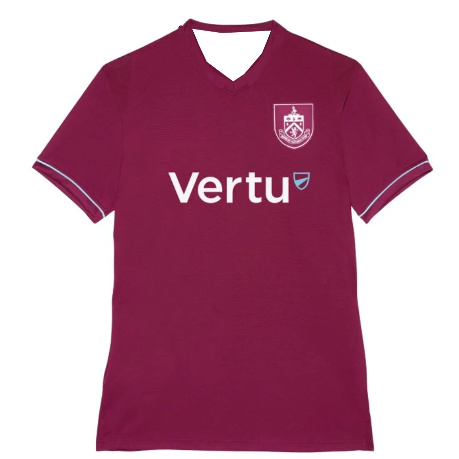 2026/27 New Burnley Men's Jersey 3D Printed Home Clothing T-shirt Y2K Quick Drying Casual Suitable for Daily and Training Wear