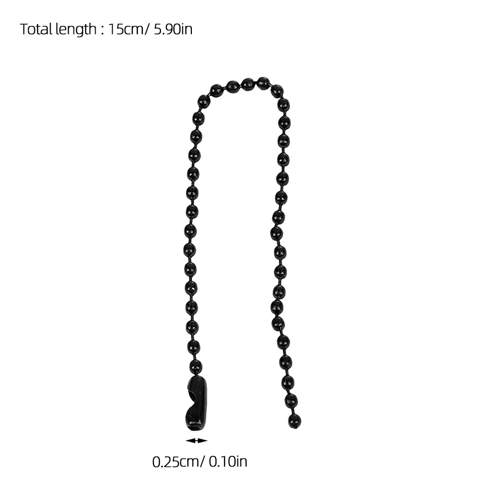 

100pcs 2.4Mm Tag Ball Iron Bead Chain For Diy Jewelry Making Hanging Tag Connector Smooth Anti-Rust Metal Ball Chain Craft