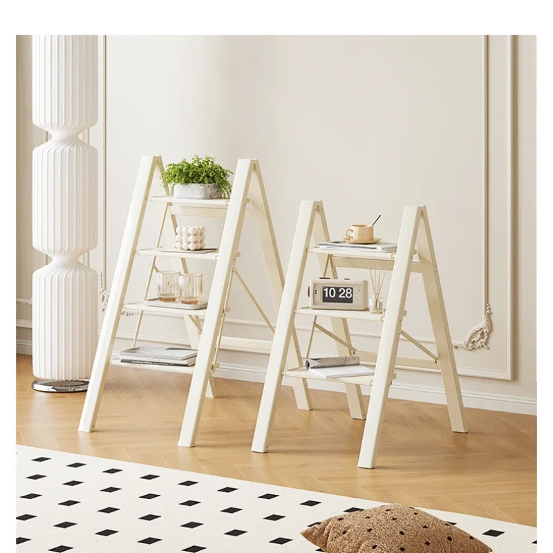 Thicken Aluminum Alloy Household Ladder Bench Multi-function Folding Ladder Three or Four Step Ladder Flower Frame Furniture