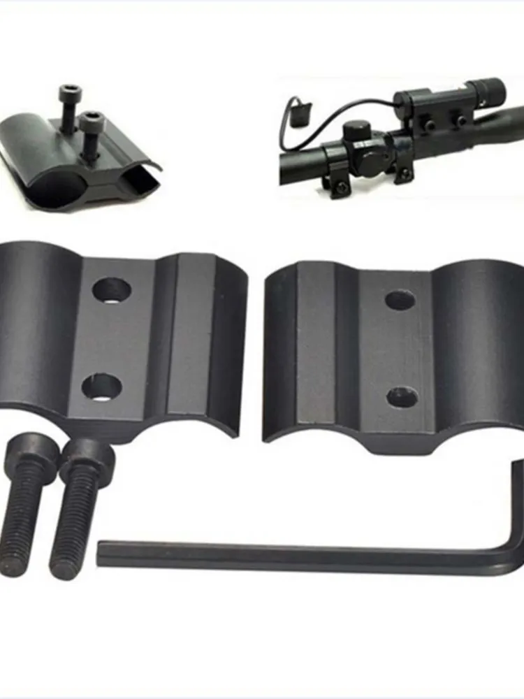 AliExpress Black Double Clamp Quick Release Fixed Pipe Bracket Adjustable Adapter Bicycle Scope Mount Laser Flashlight Barrel Clamp