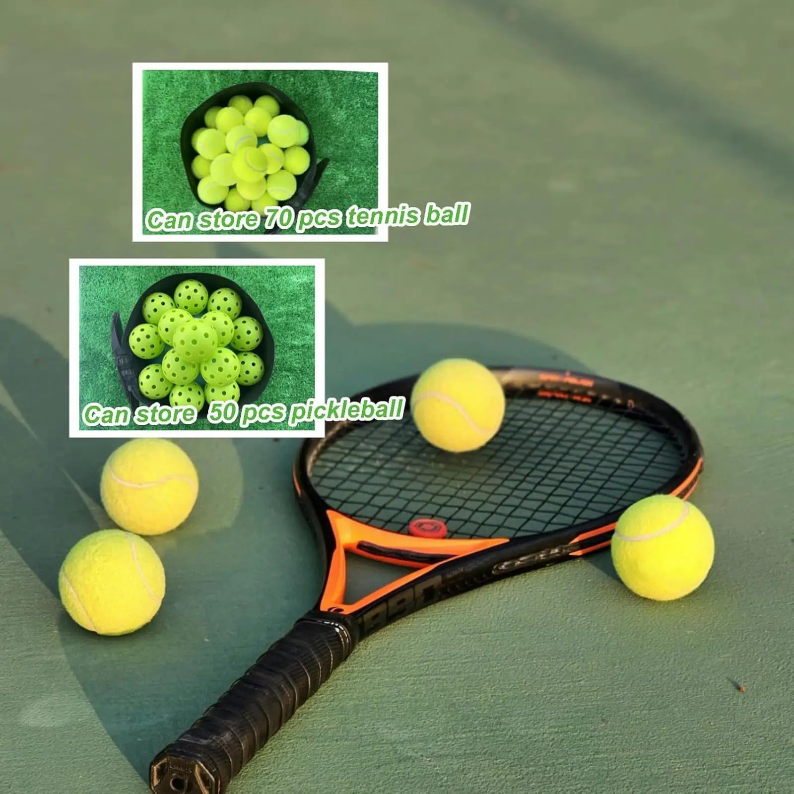 

Sport Balls Organizer Pouch Tennis Balls Storage Bag for Pickleball Lacrosse