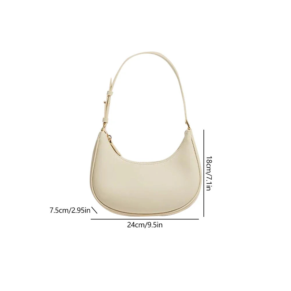 Designer Shoulder Bags for Women Handle Underarm Bag Y2K Half Moon Armpit Bag Casual Handbags Solid Color Purses Tote Hobo Bag