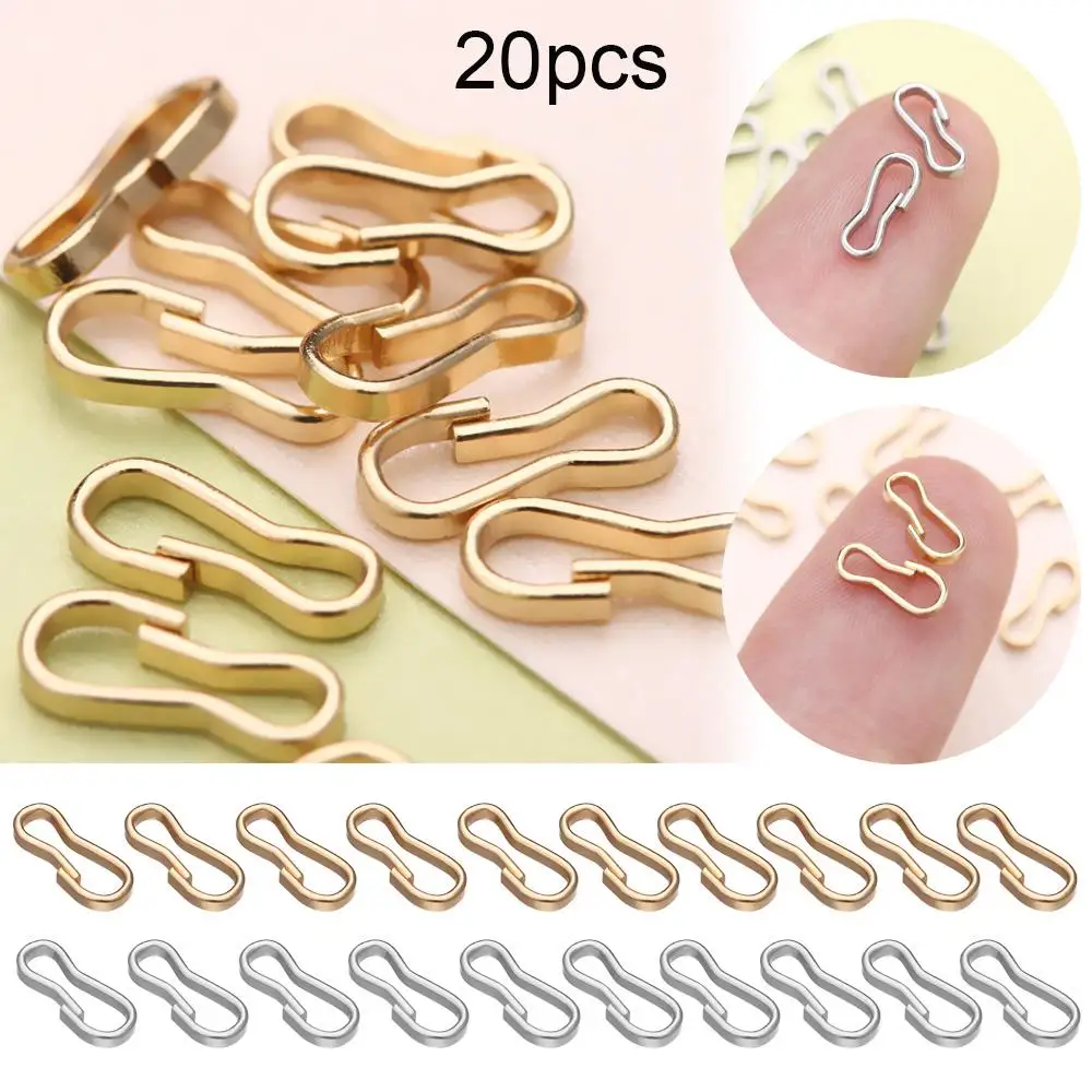 9mm Mini Metalls chnalle Puppen tasche Kettens chnalle Schlüssel bund Clips DIY Baby puppe Verbindungs schnalle Zubehör