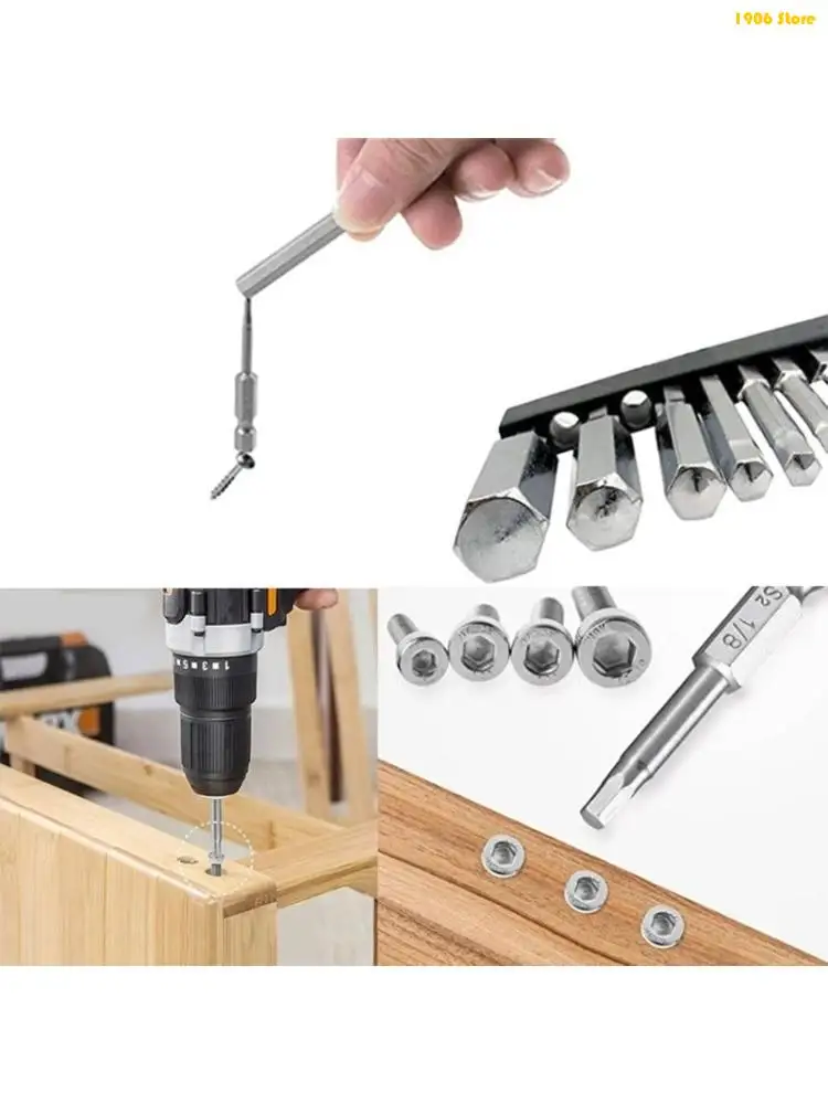 U1JB 10PCS Screwdriver Bits Set Essential Tools Long lasting Steel Durable