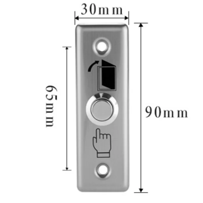 Stainless Steel Exit Button Push Switch Door Sensor Opener Release For Magnetic Lock Access Control Home Security Protection