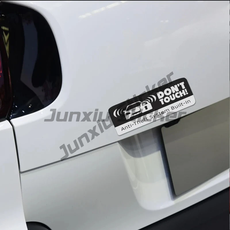 Anti-theft System Reminder Car Sticker; Kick Plate Open Sticker Warning Waterproof Creative Sticker