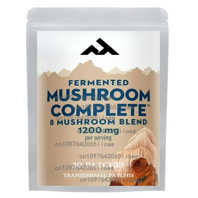 Lions Mushroom Supplement with Cordyceps Chaga Reishi Turkey Tail Maitake Shiitake - Transdermal Patches
