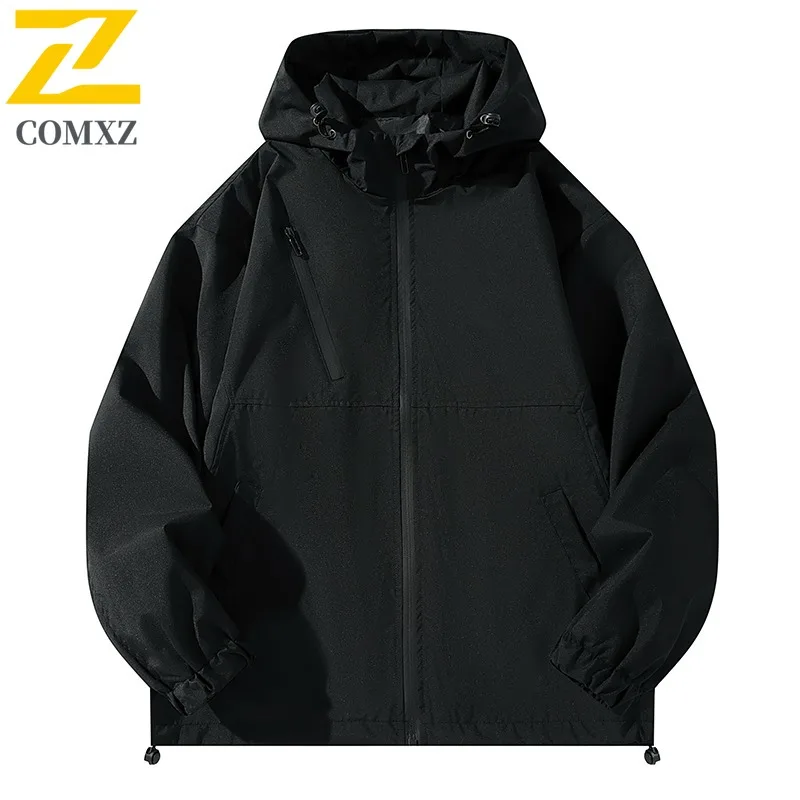 

COMXZ 2025 Men Women Unisex Hooded Casual Jacket Spring Autumn Trendy Fashion Lightweight Comfortable Waterproof Coat