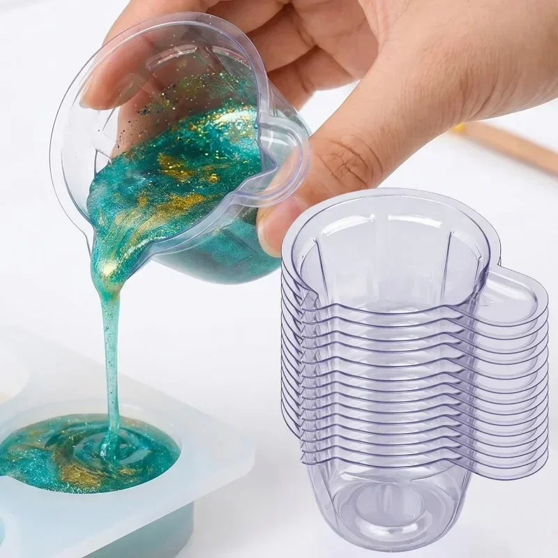 40ml 60ml Einwegbecher-Spender DIY Silikonharzform Schmuckherstellung Klare Mischbecher für Malerei Handwerk Handgemachter Behälter – Detail 4