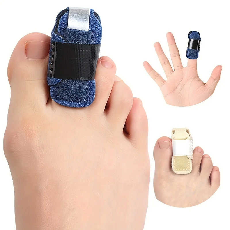 Hammertoe Schmerzlinderung, verstellbare, wiederverwendbare Fingerschiene und Zehenglätter, Korrektor für Zehenkrallen für Männer und Frauen