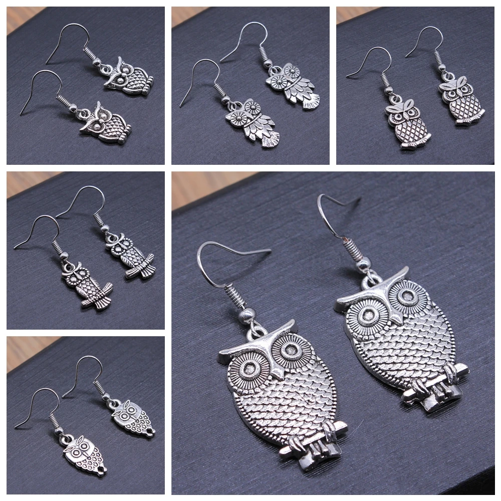 Vintage Women\'s Jewelry Wholesale Girls Birthday Party Classic Owl Dangle Earring Bohemian StyleEarrings For Women