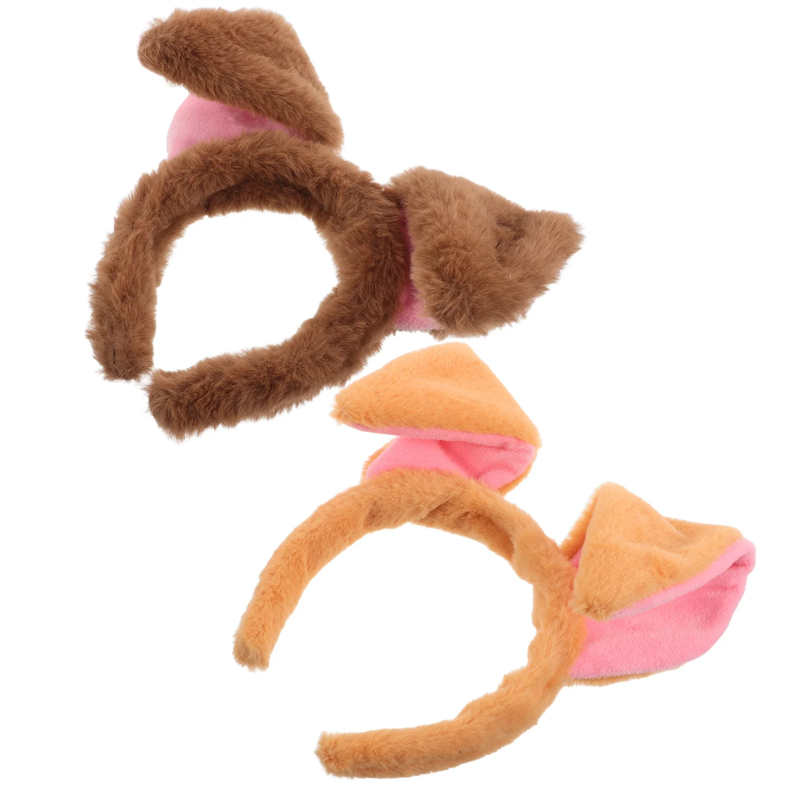

2pcs Dog Ears Headband For Pets Halloween Cosplay Accessory Lightweight Animal Ear Hair Hoops Party Costume Decorations Photo