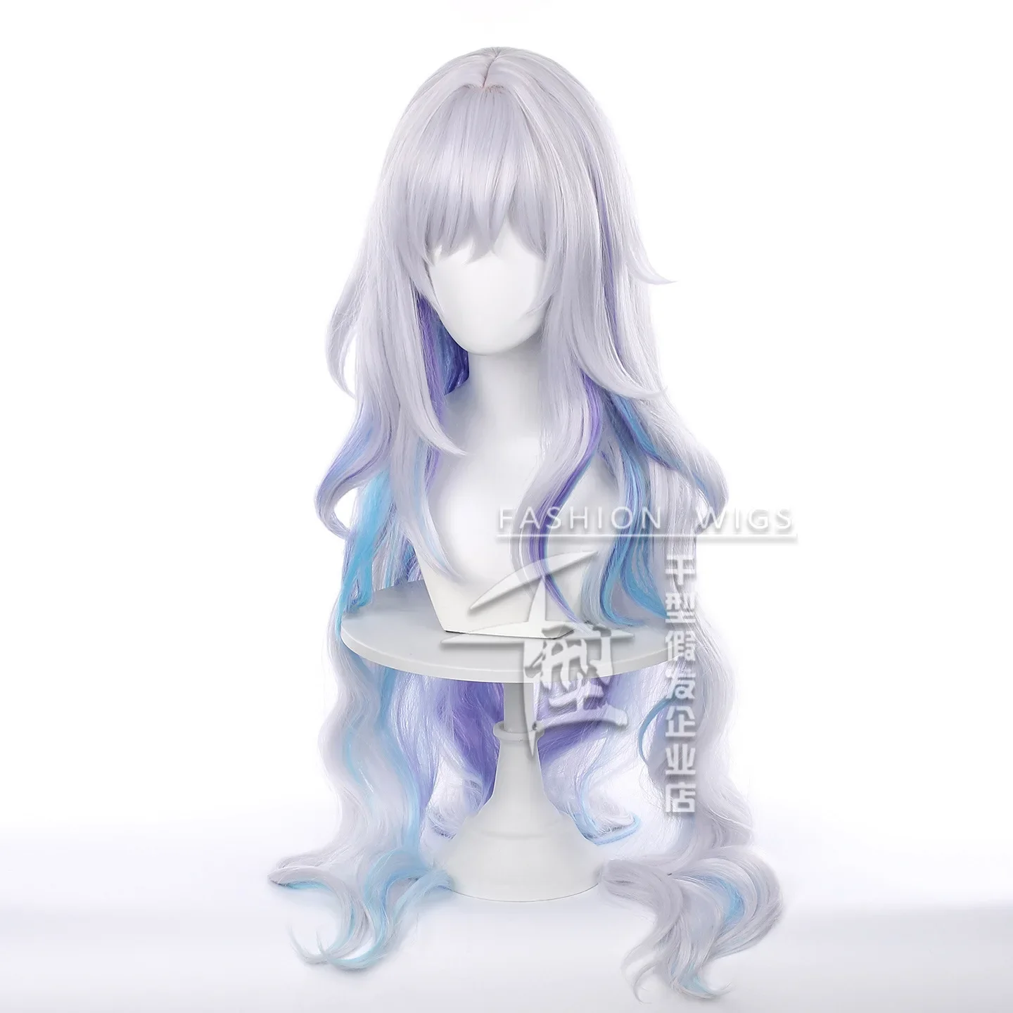 Skirk Genshin Impact Parrucche Cosplay Viola Chiaro 100 cm Capelli Lunghi Ricci Comic-con Party Dress Up Parrucca Uomo Donna Accessori Costume