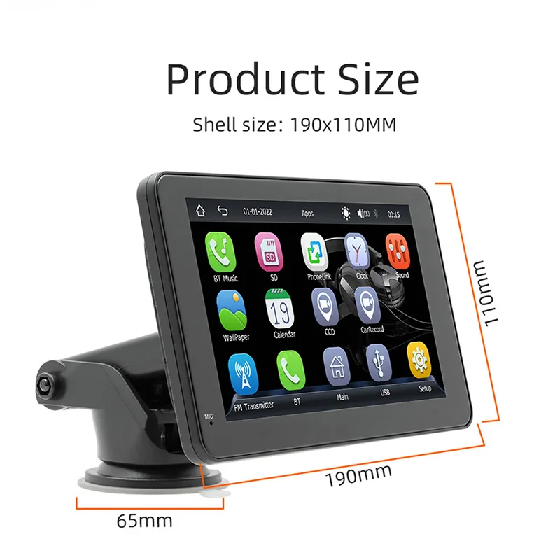 7 بوصة اللاسلكية Carplay أندرويد السيارات راديو السيارة HD شاشة تعمل باللمس سيارة المحمولة MP5 مشغل وسائط متعددة بلوتوث PhoneLink راديو FM #5