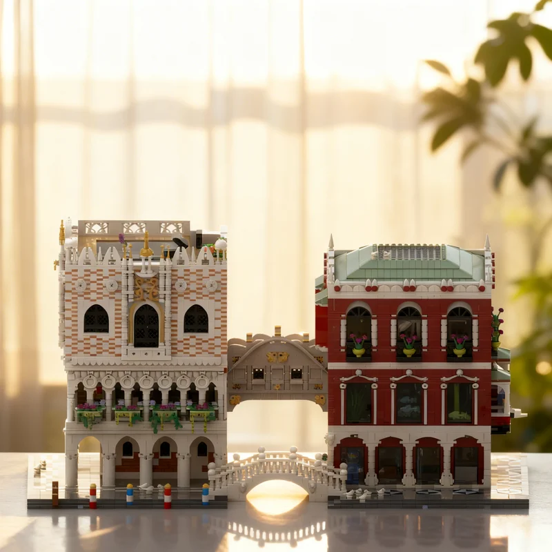 

10262pcs MOC Venice Palaces And Bridges Modular Streetscape Model Building Blocks Creative Display Gift Collectible Decor Kids