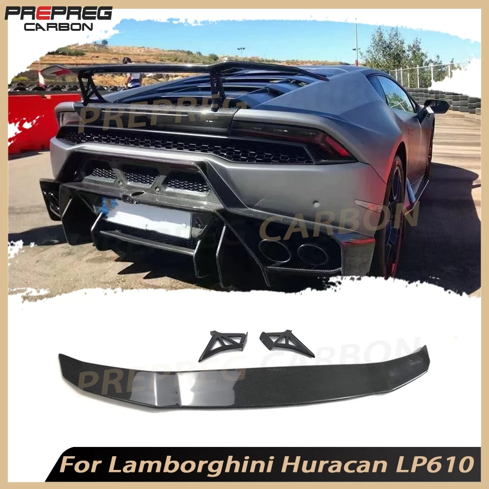 

Dry Carbon Fiber G Style Racing Spoiler For Lamborghini Huracan LP610 LP580 2014-2018 Car Styling Rear Trunk Spoiler Wing