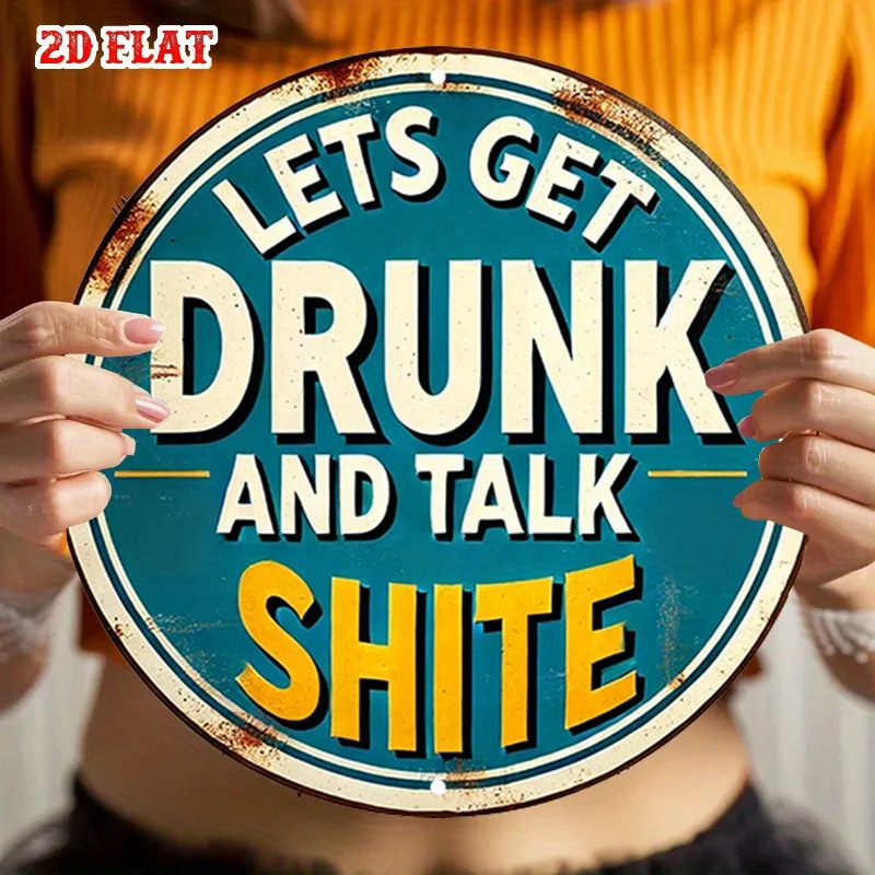 2D Flat Vintage Metal Sign 