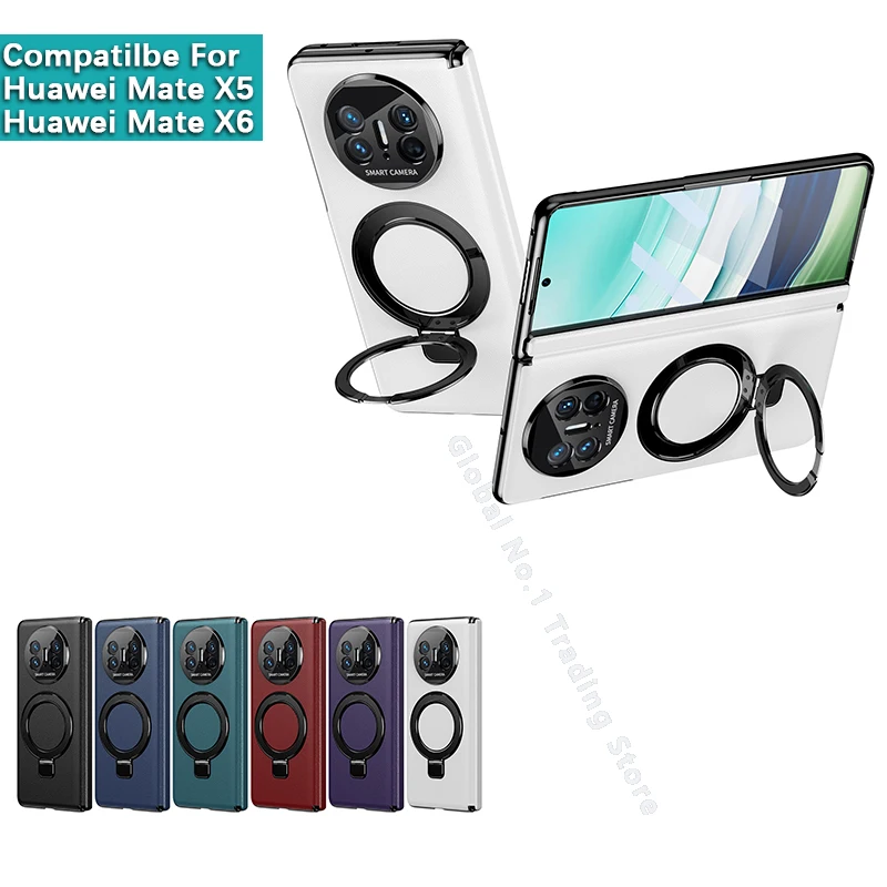 

For Huawei Mate X6 Case/Mate X5 5G 360 ° rotating magnetic ring holder protective case with phone case and protective film