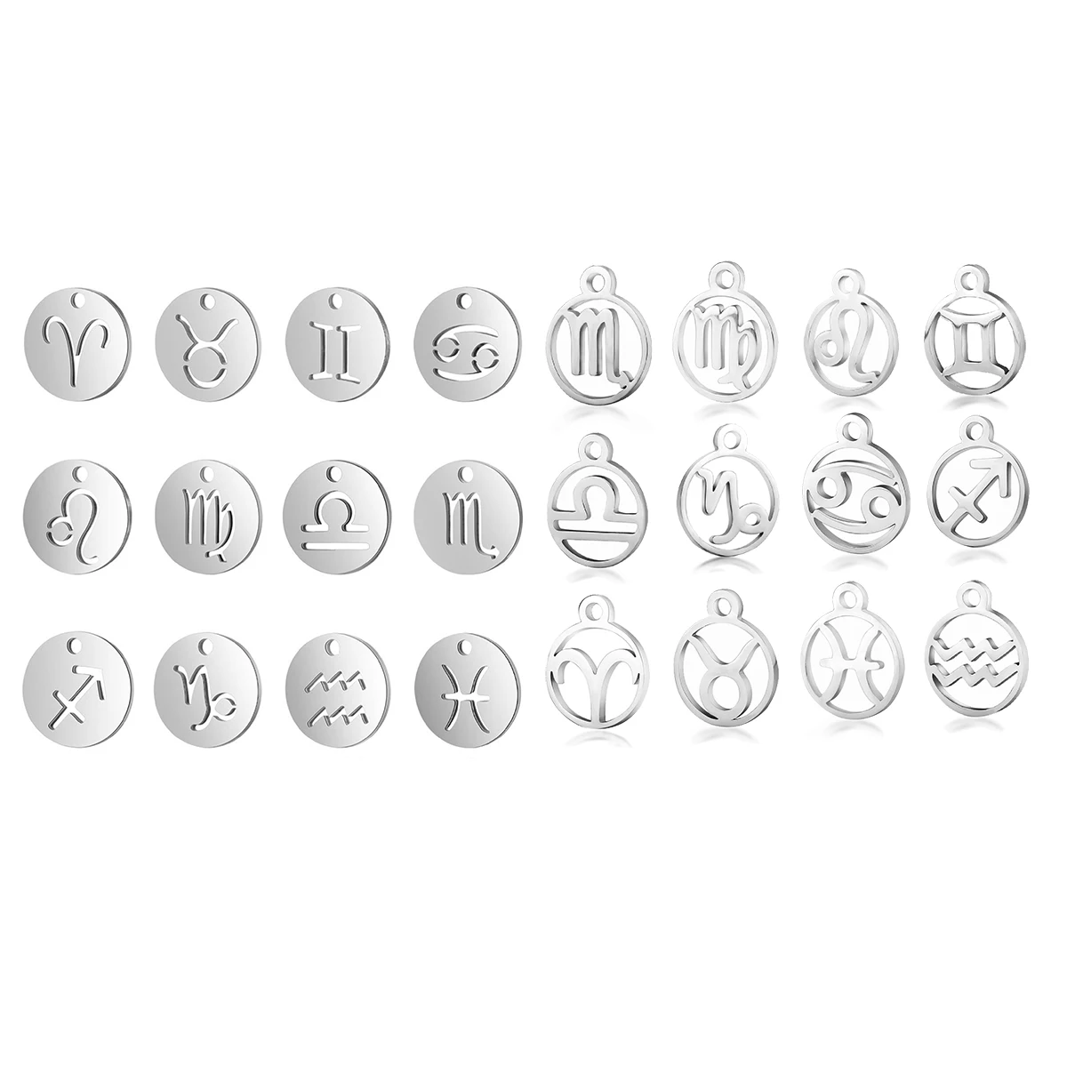 

Teamer Zodiac Charm for Jewelry Making Stainless Steel Gemini Aries Libra Taurus 12 Constellation Pendant Accessories Wholesale