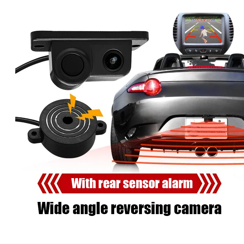 Car Camera System with BSD/ADAS, Buzzer Alarm & CVBS Backup Camera 170° Wide-Angle Fisheye Lens, Full-Color Night Vision