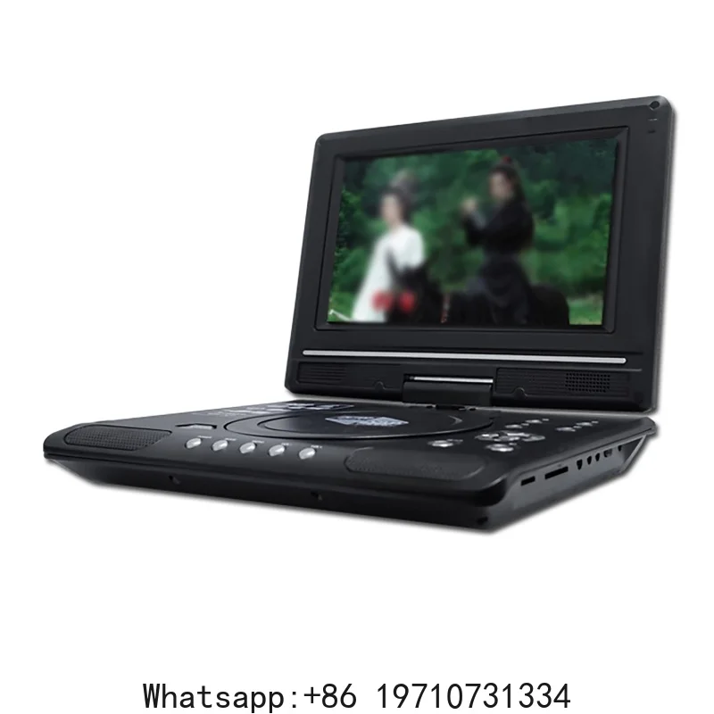Mini Portable DVD CD EVD Player 9.8 Inch Digital Desktop Smart TV Player with Remote Control 270° Rotatable Screen for Travel - view 2