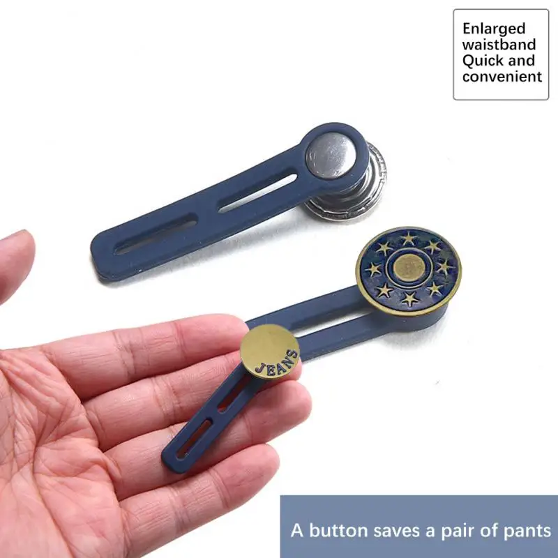 5-1pcs Pants Extender Button Waistband For Jeans, Collars, Cuffs No Sew Metal Retractable Buttons （5 Styles You Can Choose）