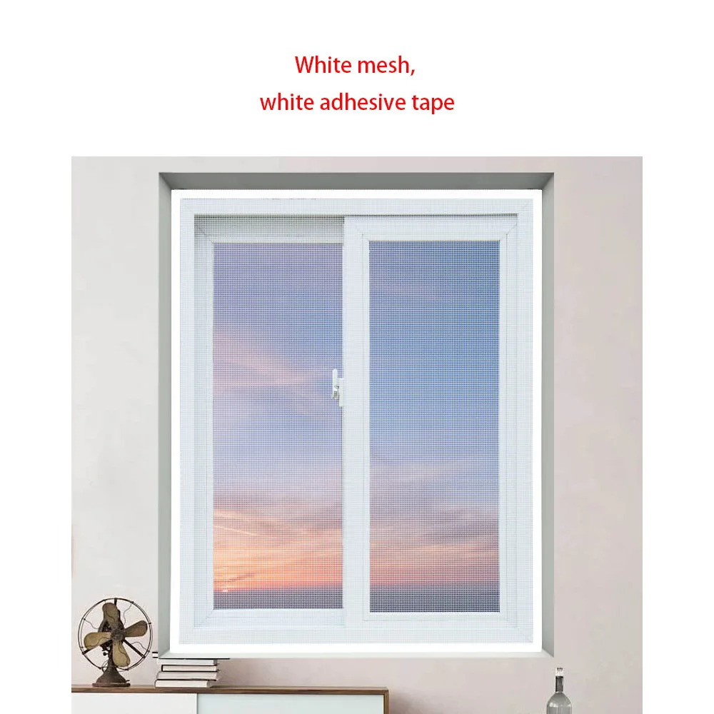 Mosquito resistant screen, window mesh, self-adhesive window mosquito net household screen window