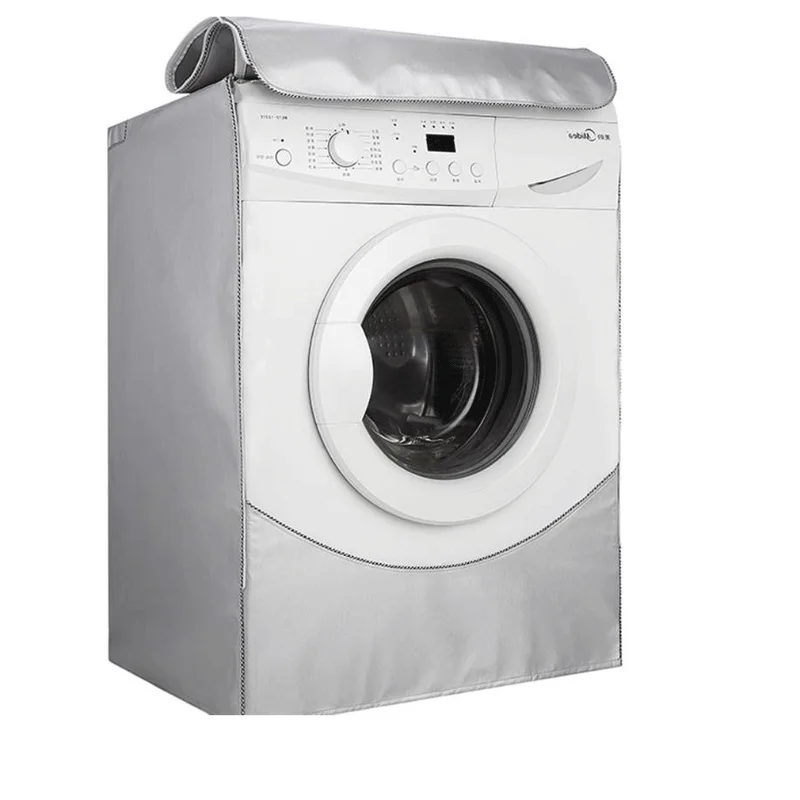 S-XXL Fully Automatic Roller Washer Sunscreen Washing Machine Waterproof Cover Dryer Polyester Silver Dustproof Cover