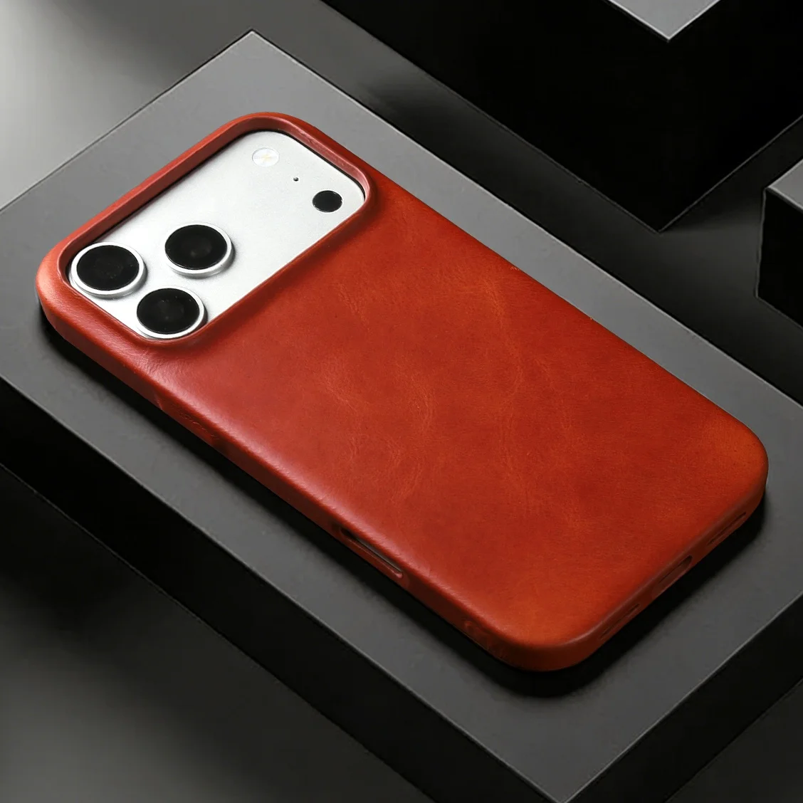 

Genuine Leather Case For iphone 15 16 17 Pro Max 14 Plus Air 17e 16e 12 13 Mini Back Cover Case 17Pro 16Pro 15ProMax Coque Funda