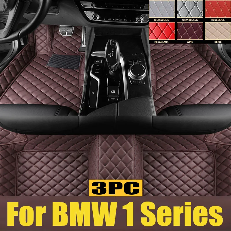 

Car Floor Mats For BMW 1 Series MK2 F20 2012~2019 Carpets Rugs Protective Pad Luxury Leather Mat Car trunk mat 116i 118i 116d