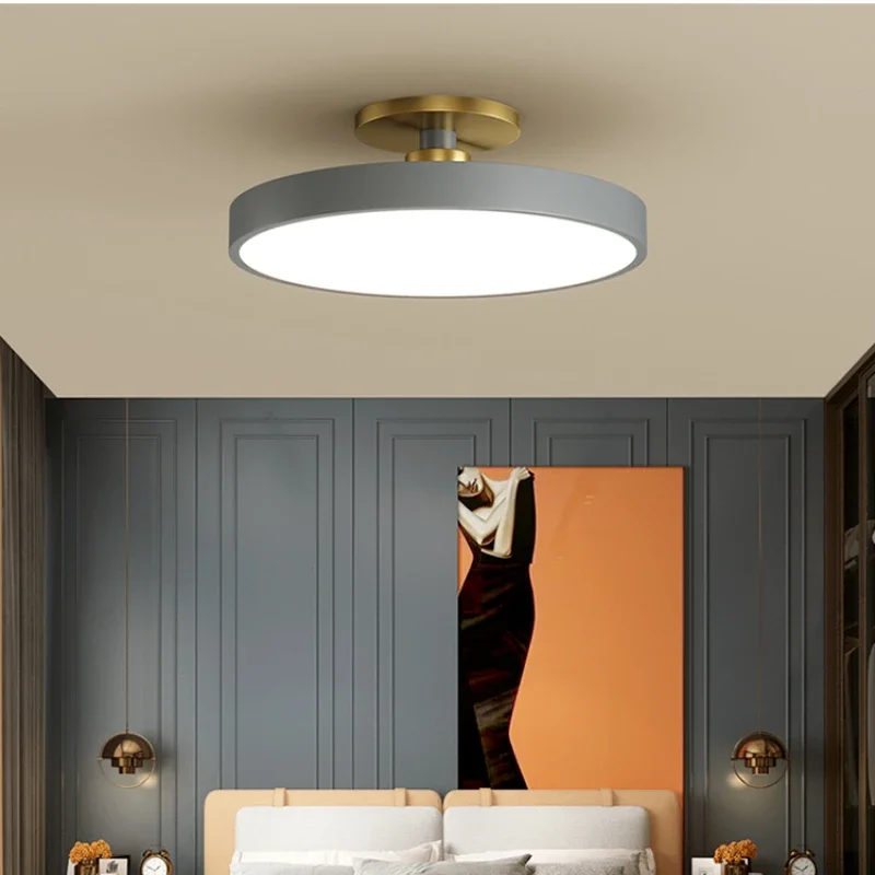 Nordic Light Luxury Restaurant Bedroom Study LED Light Simple Modern Atmosphere Personality Creative Design Circle light fixture