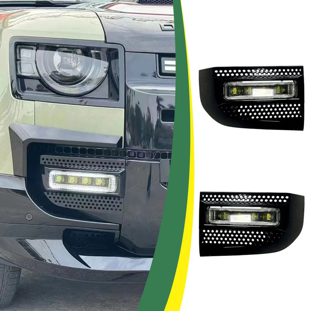 For LR Defender 2020-2024 LED Fog Lamp Daytime Running Light DRL Turn Indicator