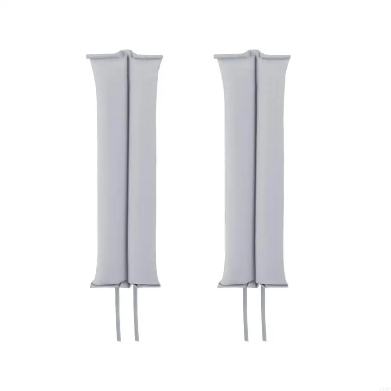 2 قطعة حشوات أمان لسرير الطفل، قطن أكسفورد عملي، سهل التركيب، تركيب آمن لحماية سرير الأطفال الصغار F19F